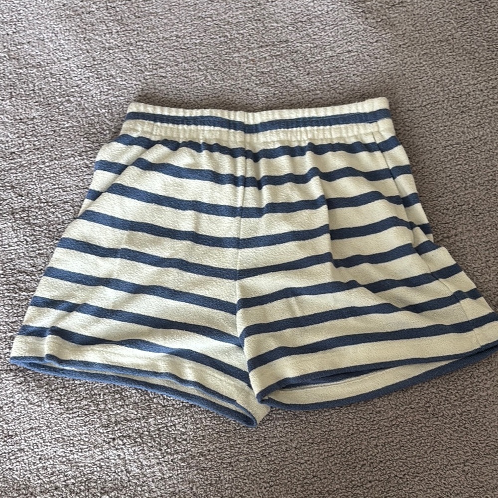 H&M Blue and White Coastal Shorts